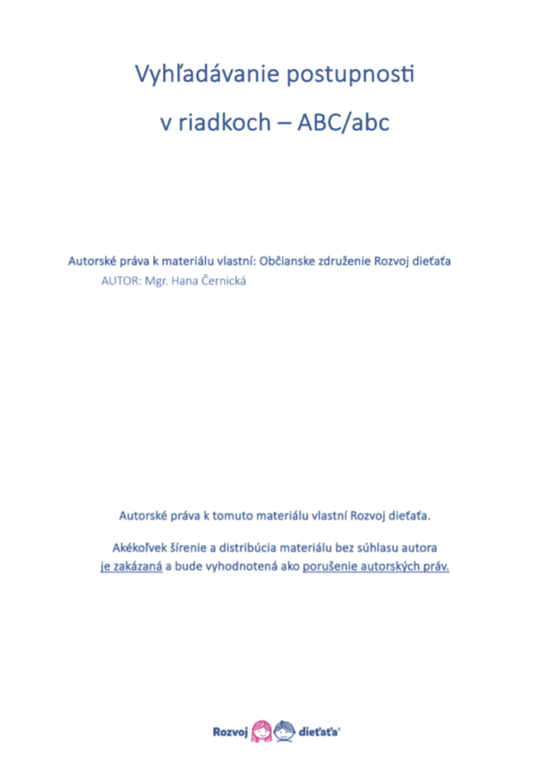 PDF - Vyhľadávanie postupnosti v riadkoch - ABC/abc - Image 3