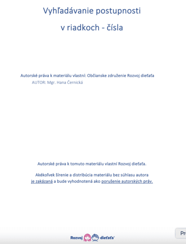 PDF - Vyhľadávanie postupnosti v riadkoch - čísla - Image 3