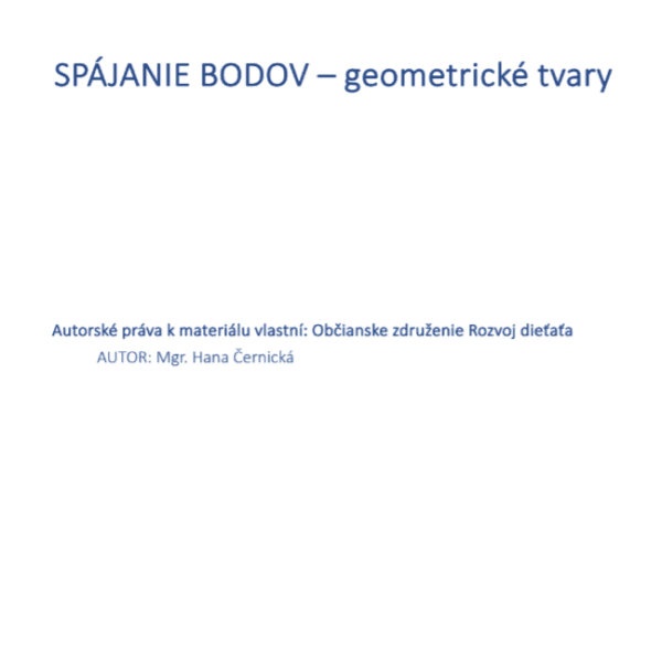 PDF - Spájanie bodov - Geometrické tvary