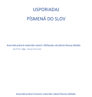 PDF - Usporiadaj písmená do slov