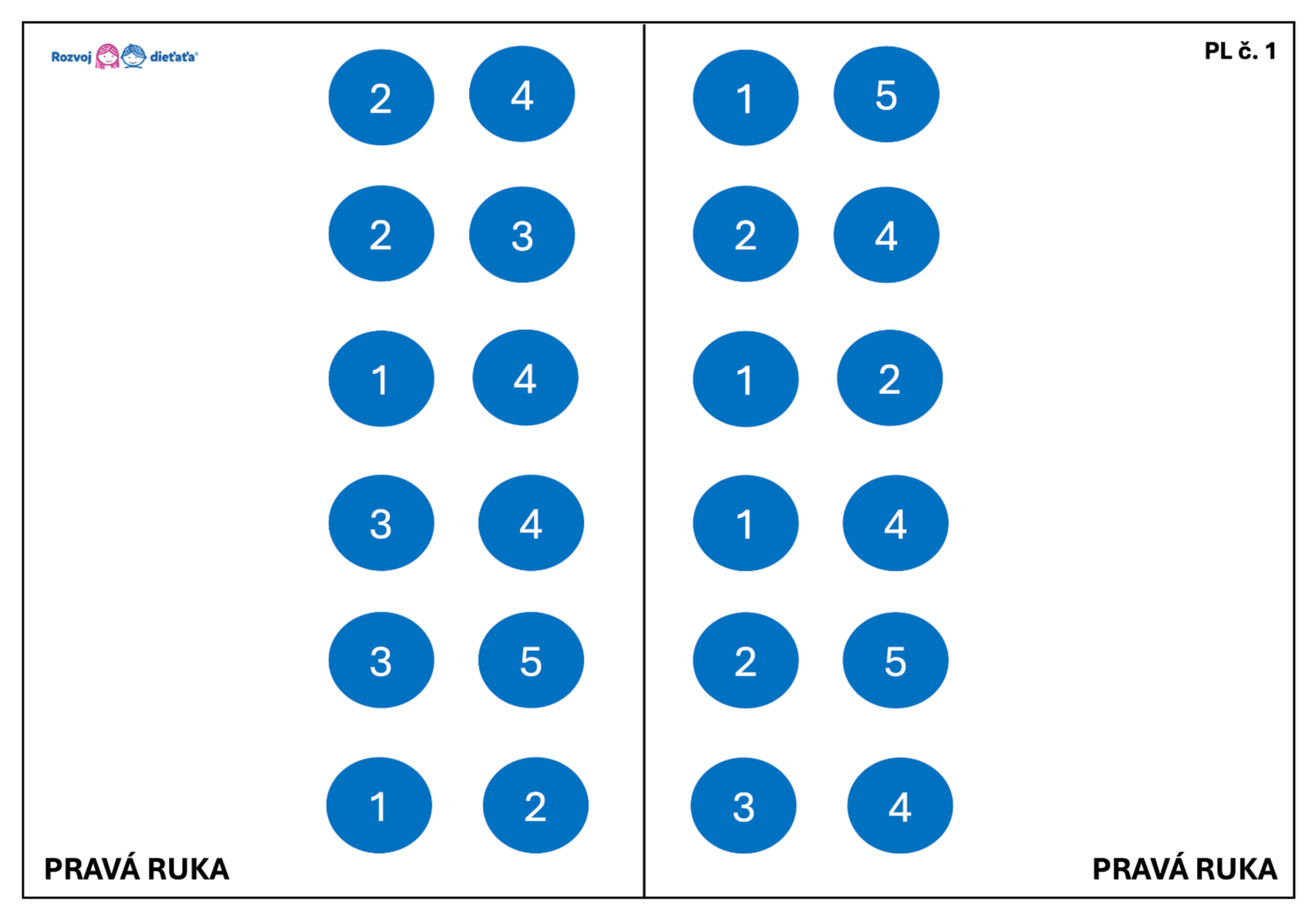 PDF - Praxia prstov - čísla a farby – Obrázok 2