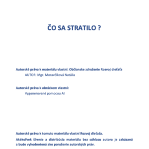 PDF - Čo sa stratilo