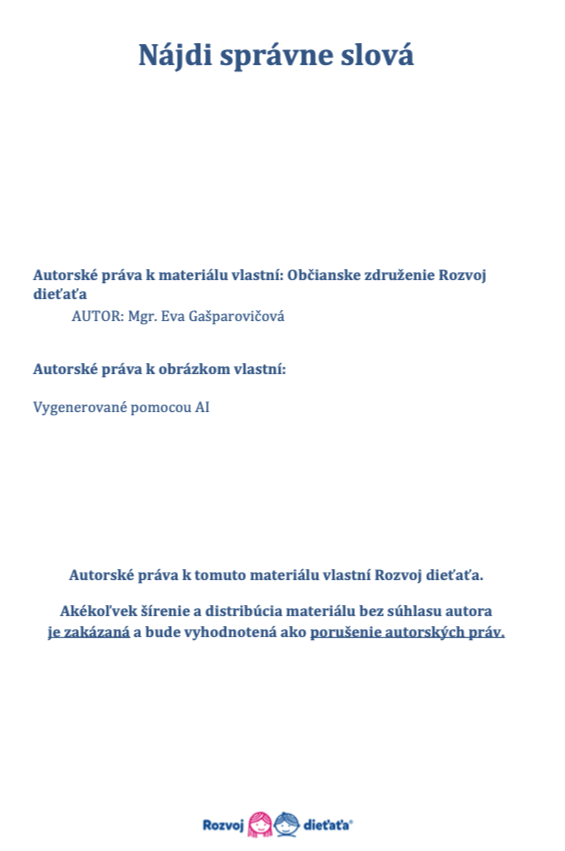 PDF - Nájdi správne slová