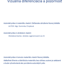 PDF - Vizuálna diferenciácia a pozornosť